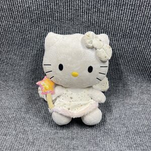 TY Sanrio HELLO KITTY Beanie Buddies 12” Plush White Gold‎ Pink Wings Angel